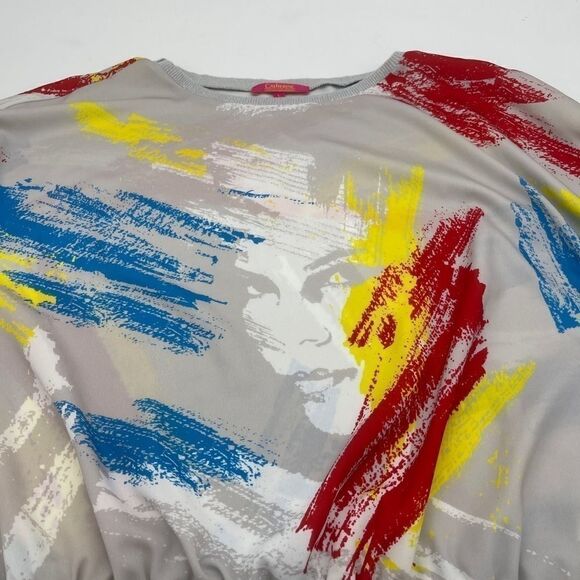 Catherine Malandrino Top For Women Joey Blouse Top Sz L Off Shoulder MultiColor - Picture 5 of 6